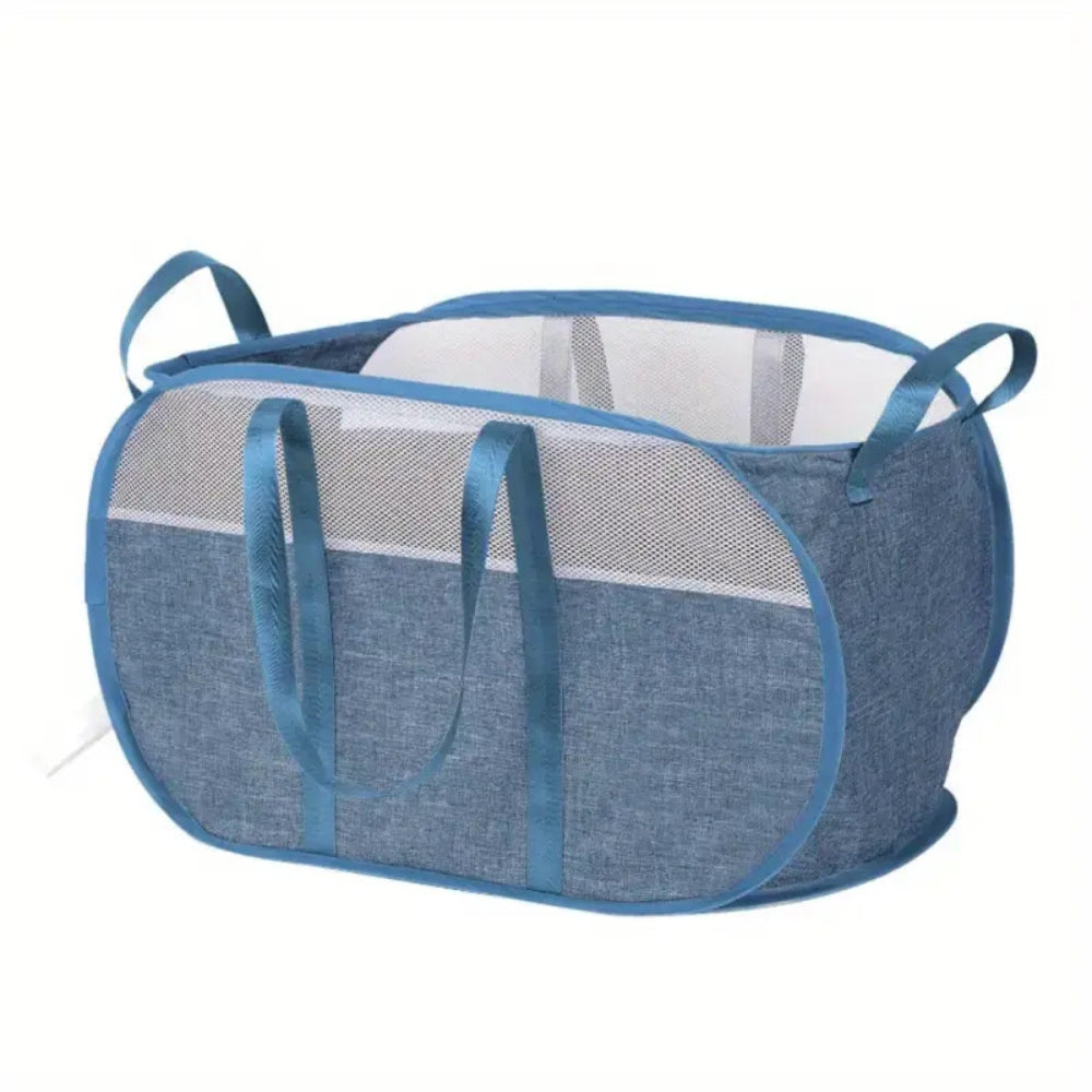Easy Move Carry Laundry Basket Blue
