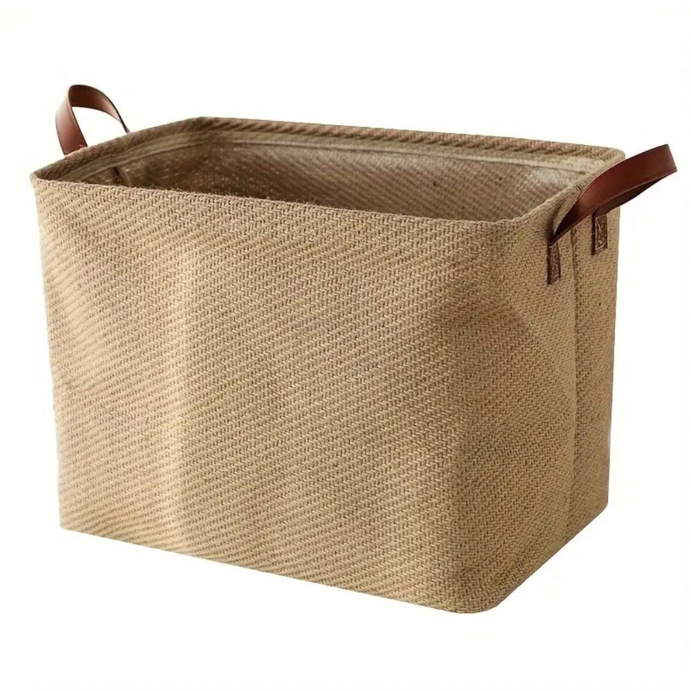 Cloth Storage Foldable Box Basketweave Stash