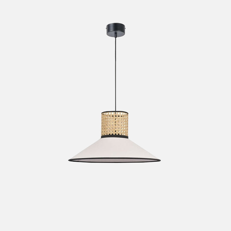 Edo Rattan Modern Pendant Lights Ivory