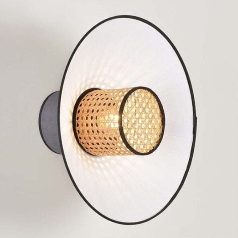 Edo Rattan Modern Wall Lights White