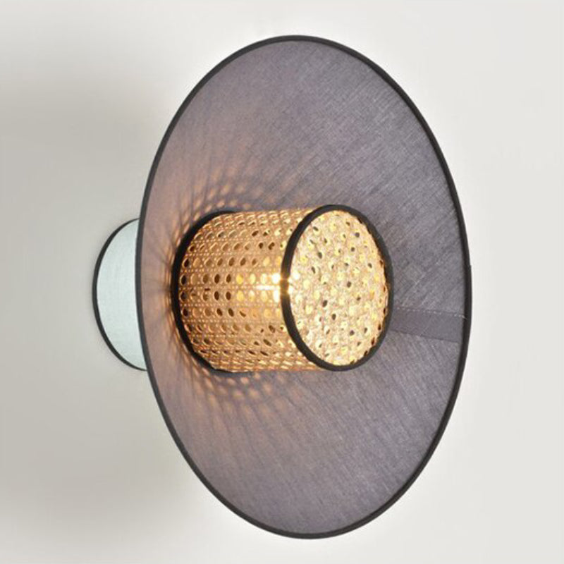 Edo Rattan Modern Wall Lights Gray