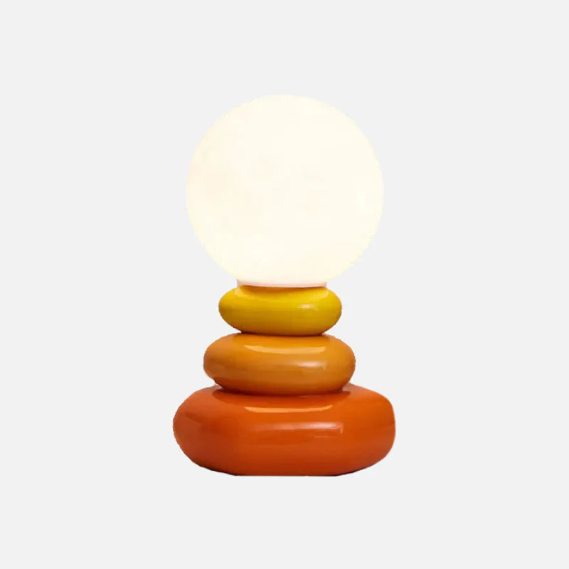 Egg Moon Ceramic Table Lamp Orange