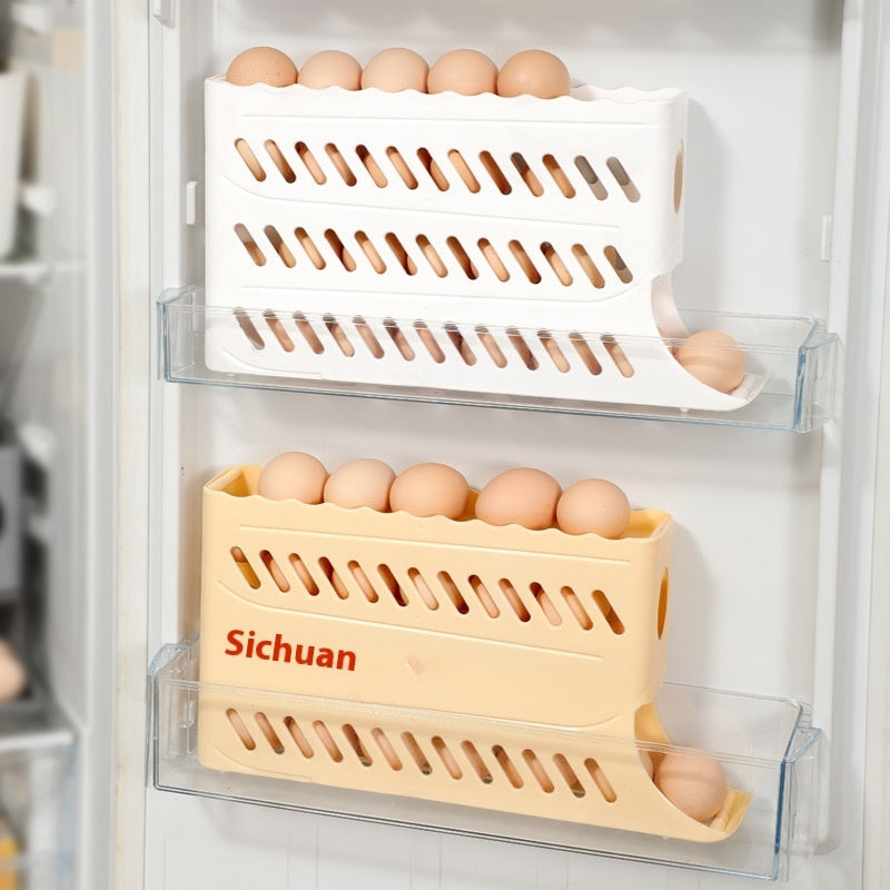 Rolling Egg Organizer Dispenser Tray