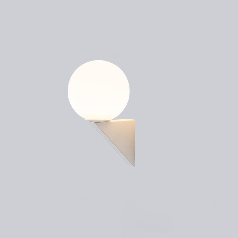 Einar Minimalist Lines LED Corner Wall Lamp White