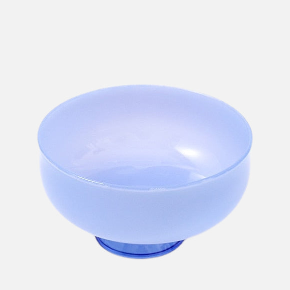 Ela Glass Ice Cream Bowl Coupes & Spoon Blue Bowl