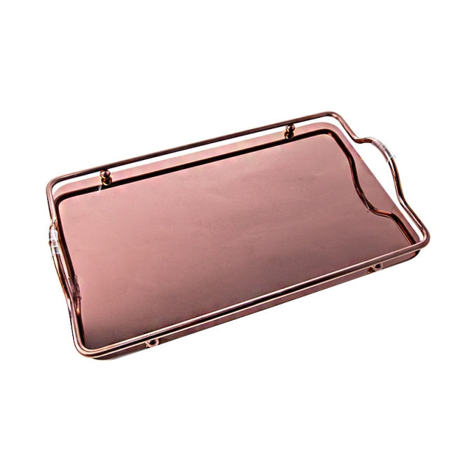 Elegance Glassware Rose Gold Tray