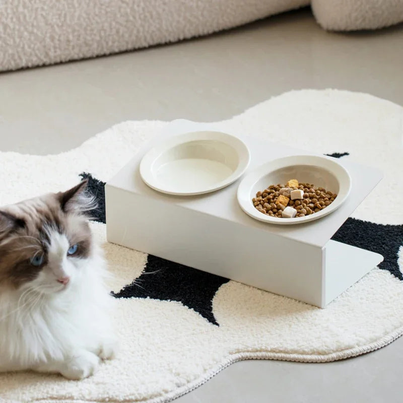 Elevated Dual Ceramic Pet Feeder