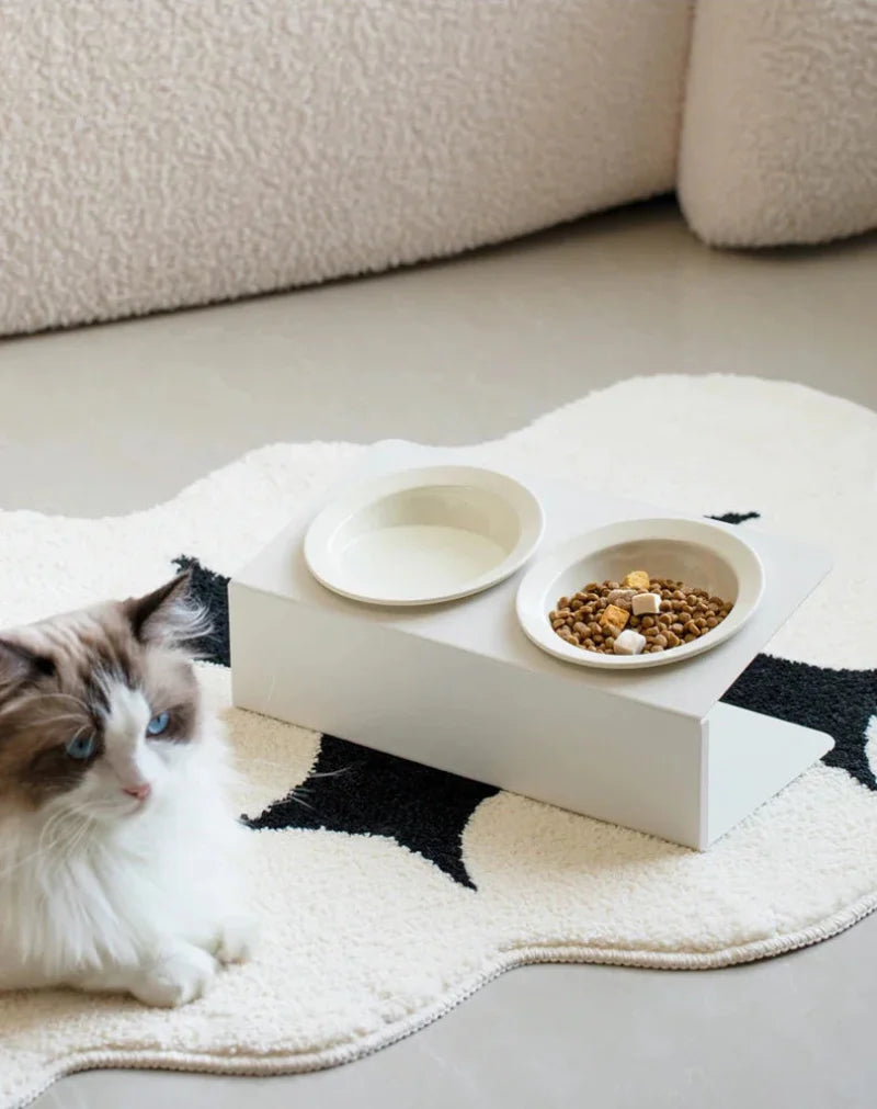 Elevated Dual Ceramic Pet Feeder
