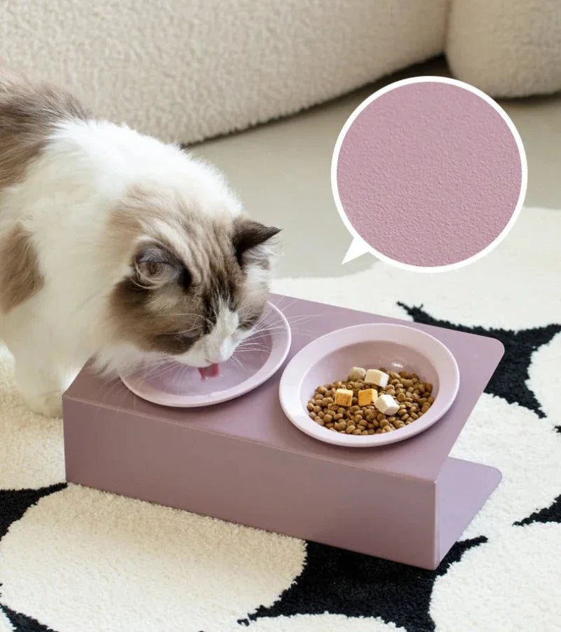 Elevated Dual Ceramic Pet Feeder