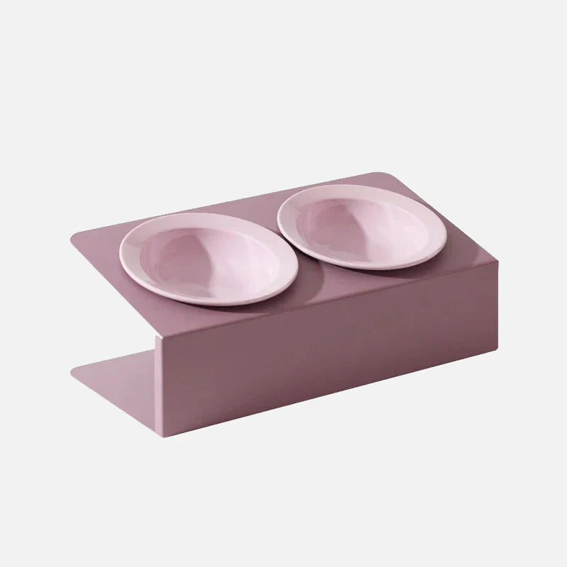 Elevated Dual Ceramic Pet Feeder