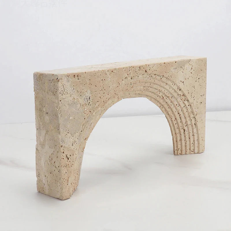 Elysian Minimalist Stone Sculptures Wide Ribbed Bridge