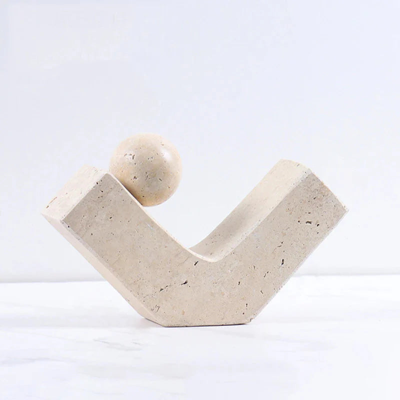 Elysian Minimalist Stone Sculptures Balancing Structure