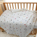 Embroidered Cotton Baby Quilt – Polka Dot & Star