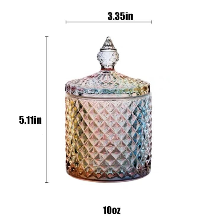 Empress Colored Glass Jars with Lid