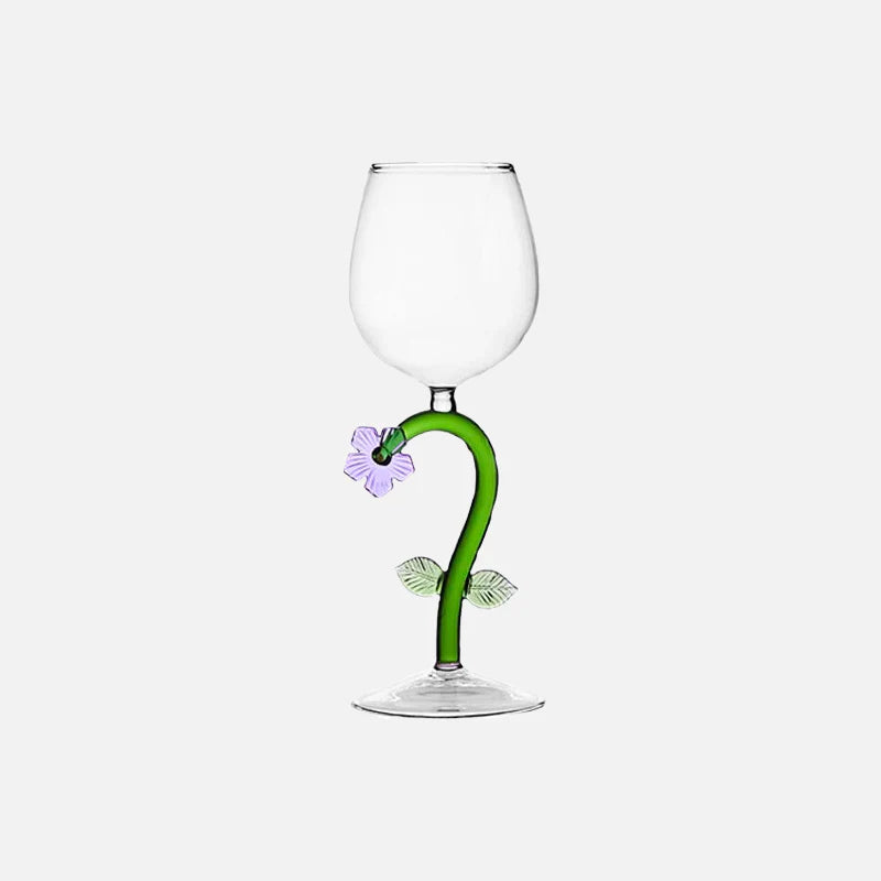 Enchanted Garden Wine Glass Violet