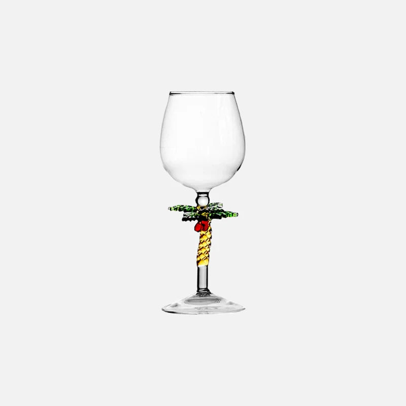Enchanted Garden Wine Glass Pineapple