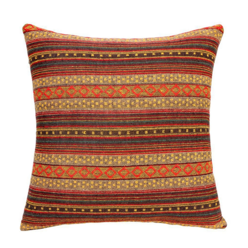 Ethnic Bohemian Geometric Cushion Cover Amber Weave