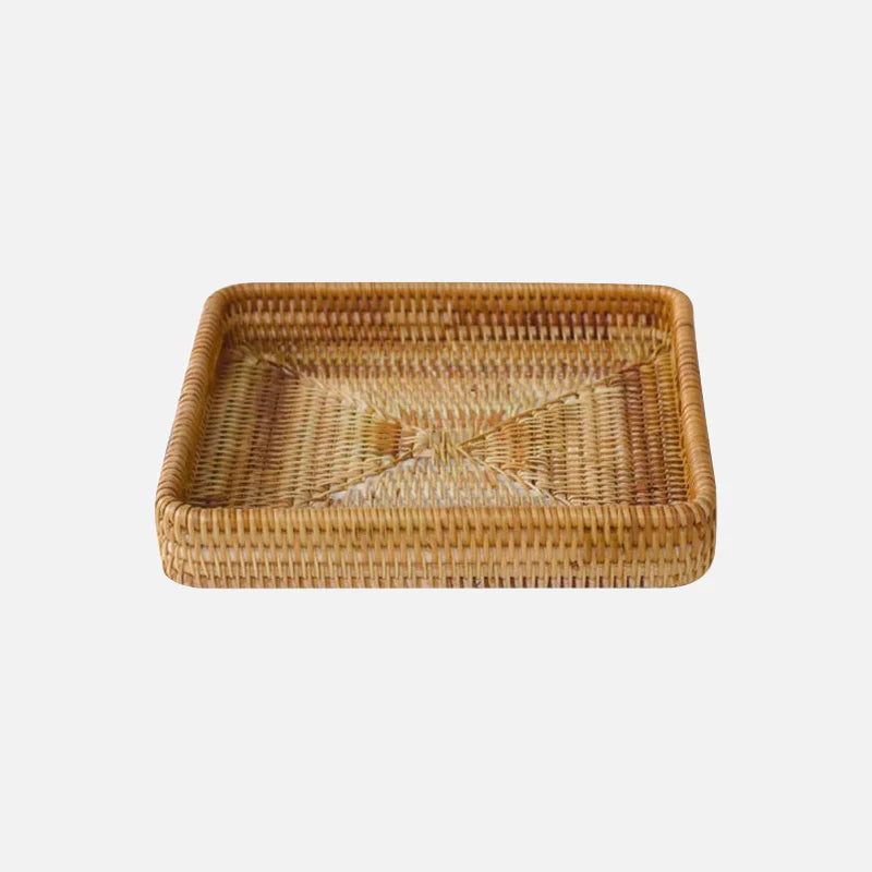 Eva Rattan Serving Tray & Tabletop Organizer M