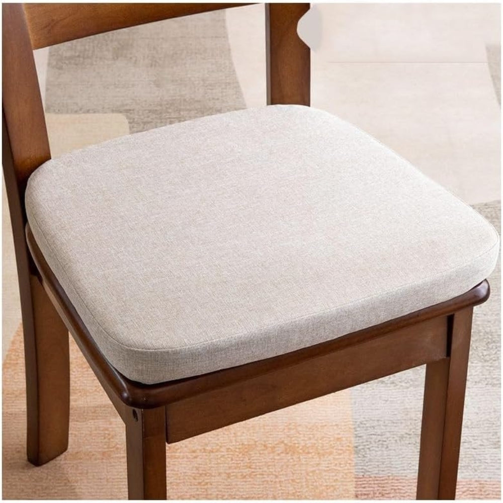 Lunari Tufted Chair Cushion Linen Weave