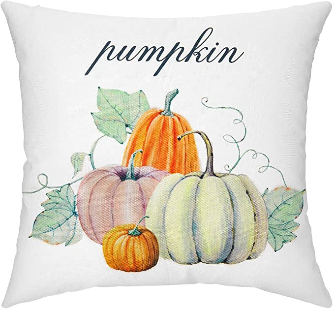 Autumn Farmhouse Cushion Covers Pumpkin