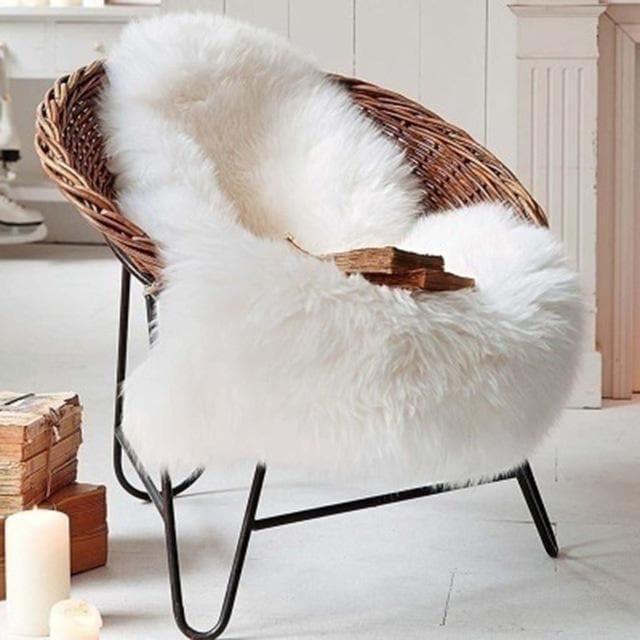 Faux Fur Sheepskin Throw & Area Rug Medium