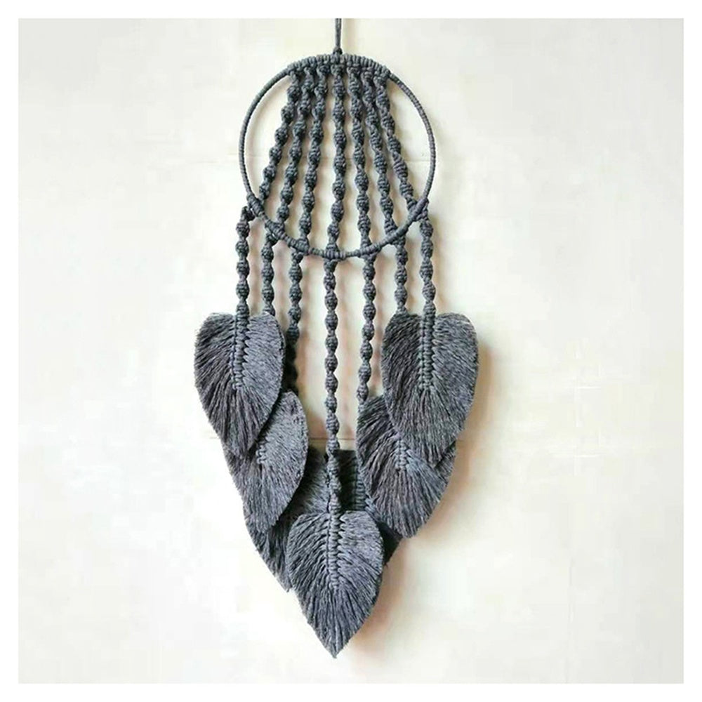 Feather Dreams Macrame Wall Hanging Grey