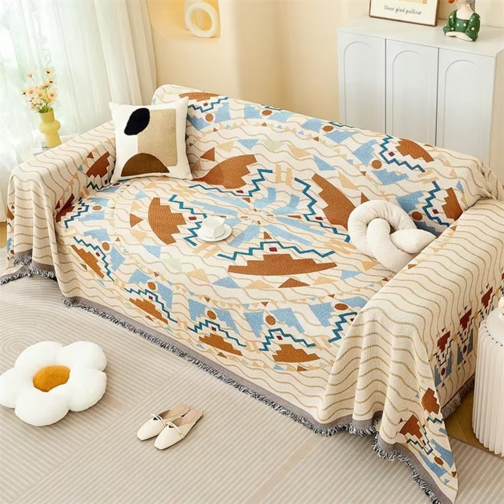 Fiesta Woven Sofa Cover Sunset Burst