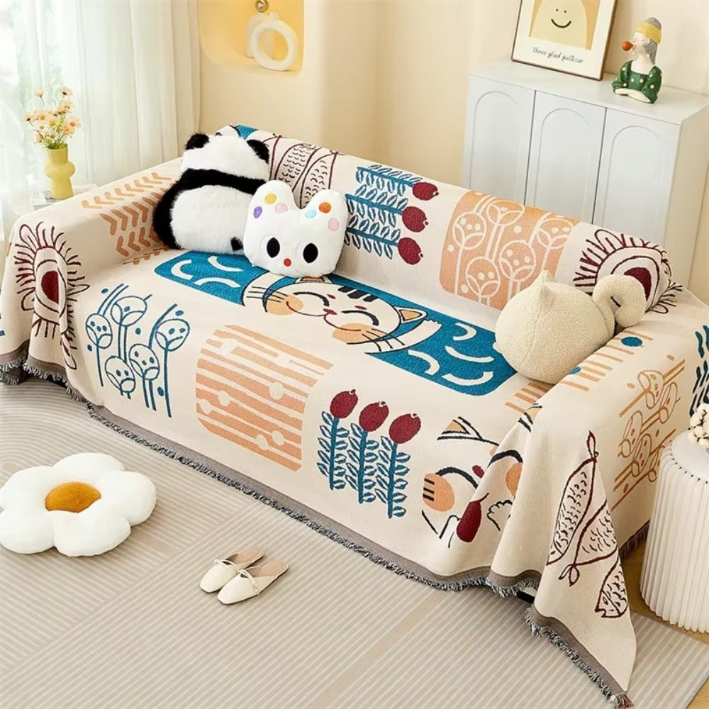 Fiesta Woven Sofa Cover Jungle Vibes