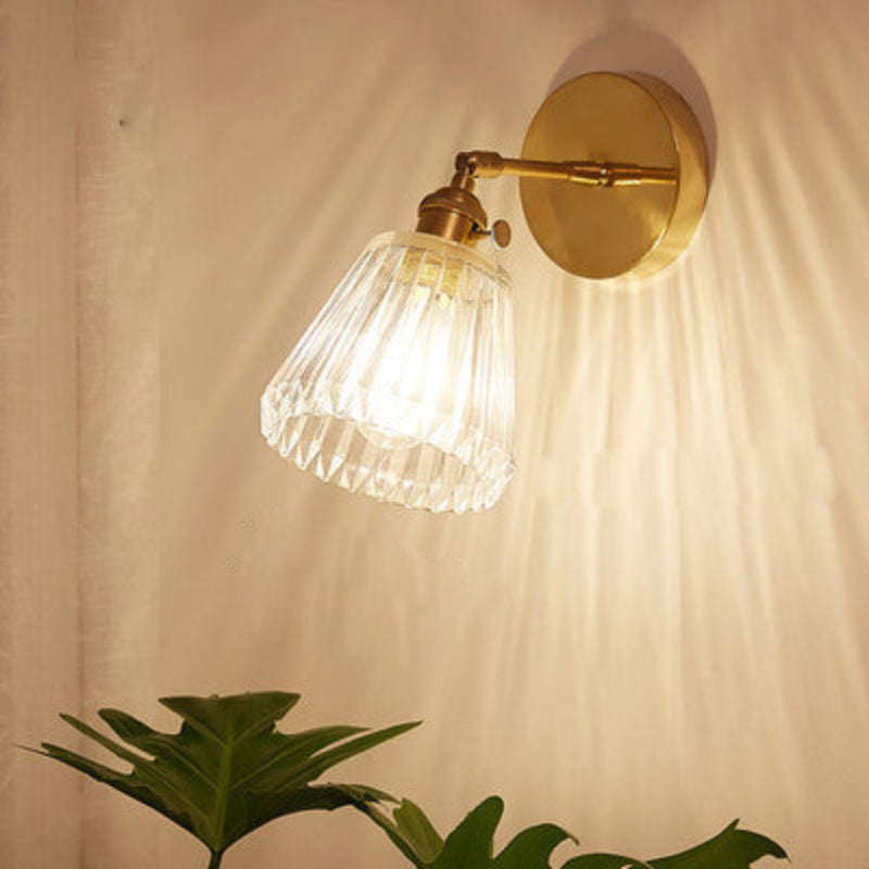 Fiona Vintage Glass LED Wall Sconces Bell Wall Lamp Clear