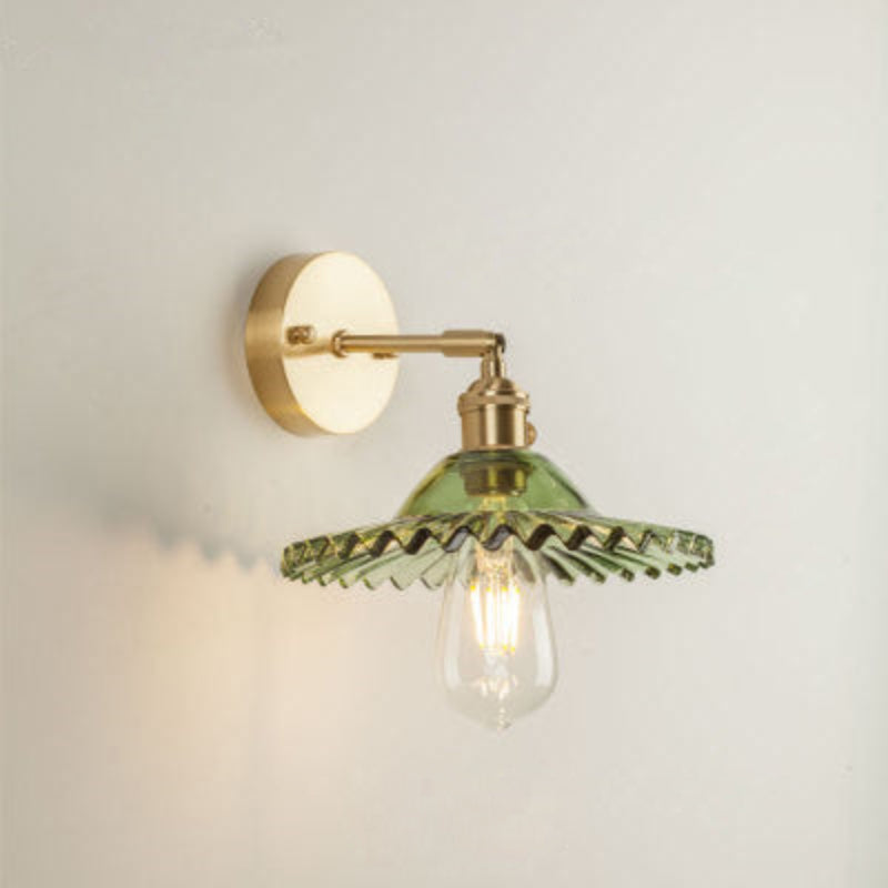 Fiona Vintage Glass LED Wall Sconces Wall Lamp Green