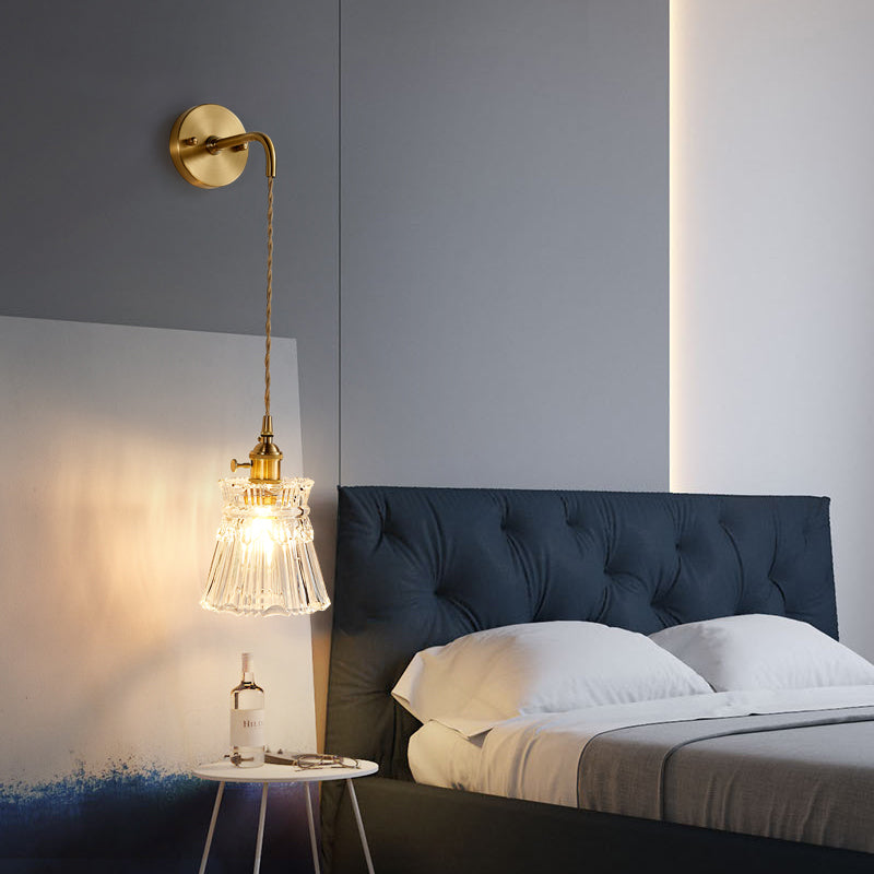 Fiona Vintage Glass LED Wall Sconces