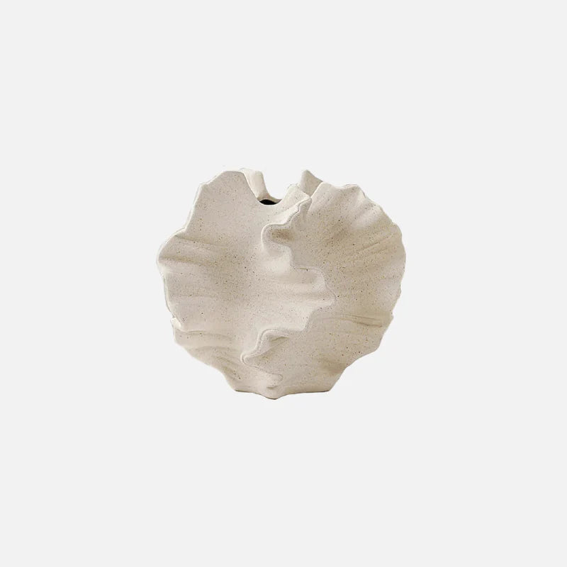 Fired White Ceramic Vase