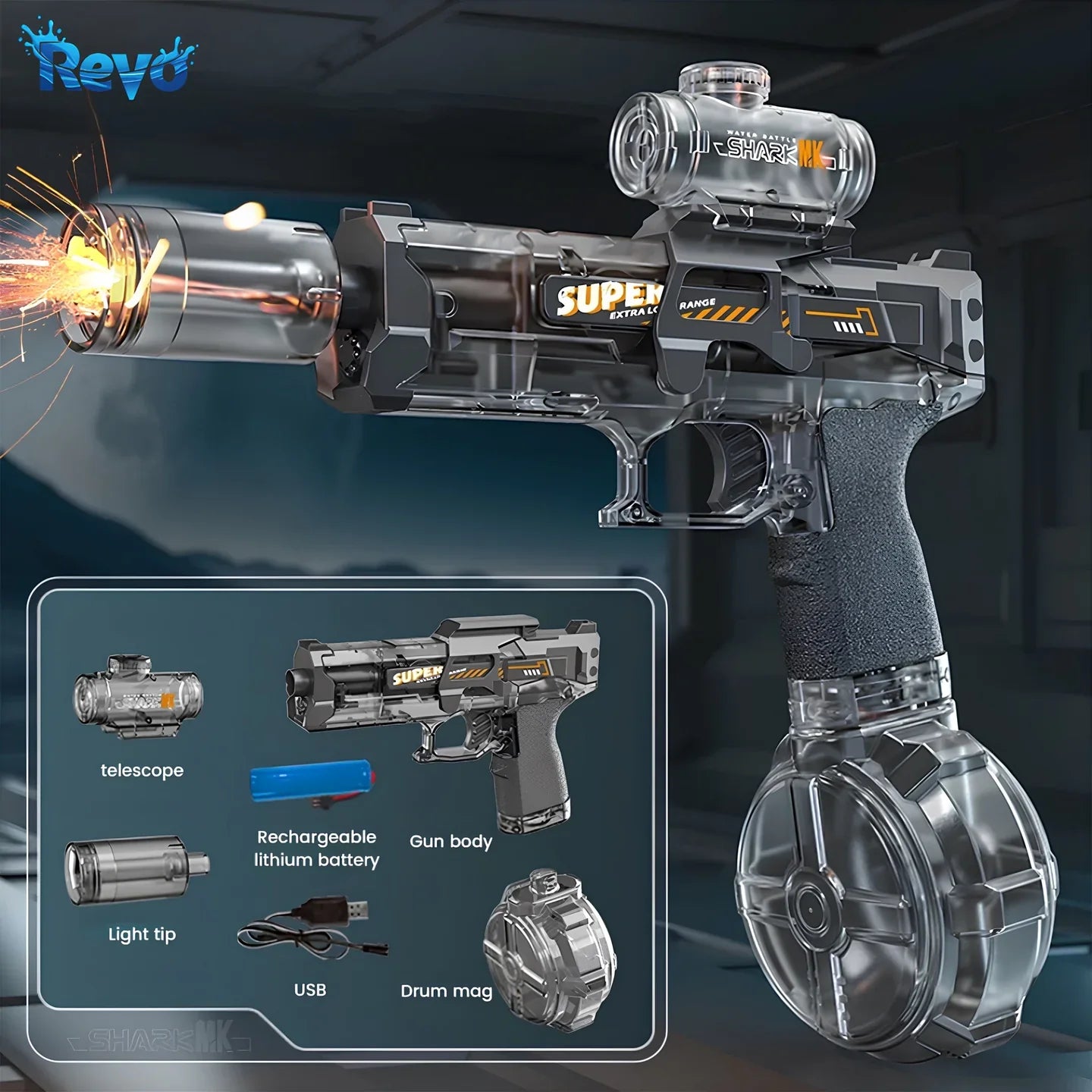 HydroBlaze™ X900 - Electric Water Blaster Gray
