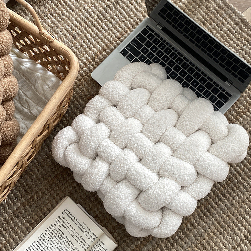 Fleece Waffle Grid Pillow