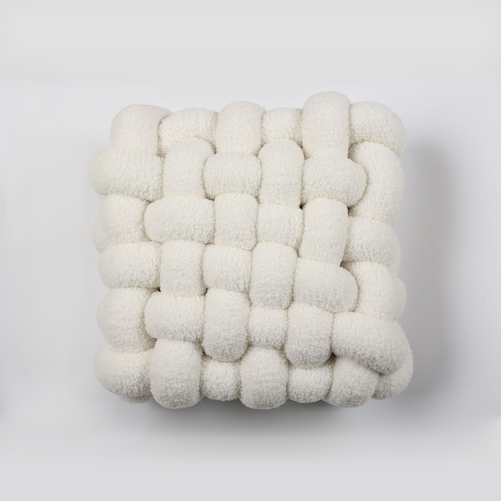 Fleece Waffle Grid Pillow
