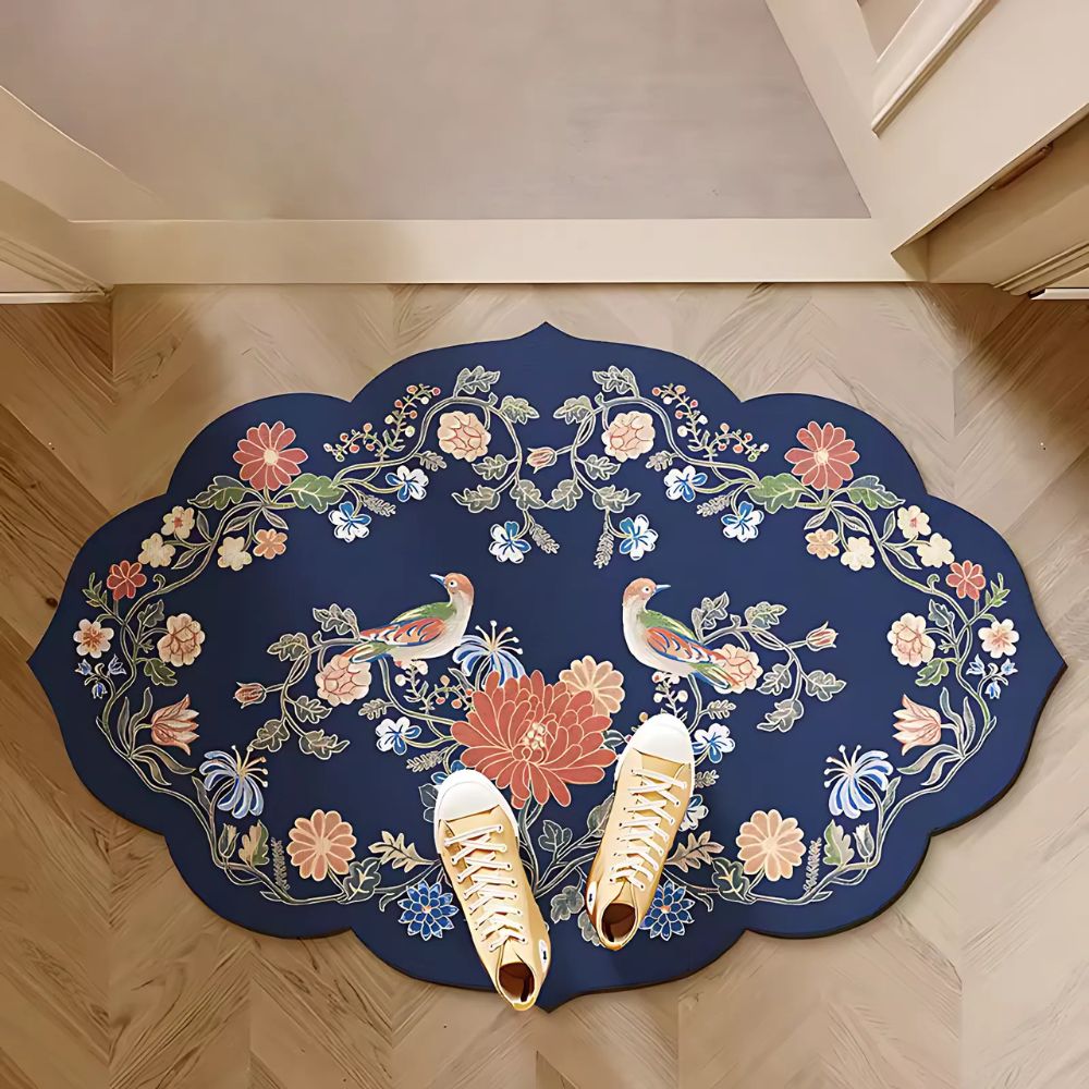 Fresh Flora Diatomaceous Bath Mat Midnight Bloom