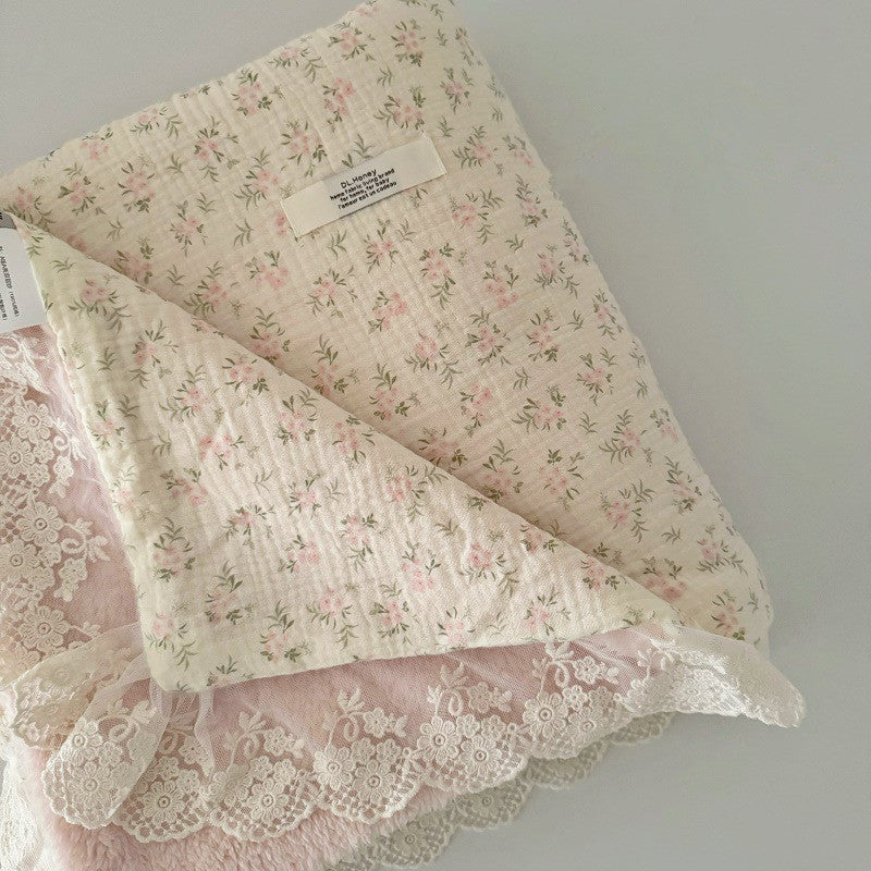 Floral Ruffle Comforter – Cotton Gauze & Soft Fleece Springfield