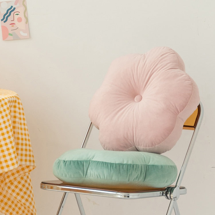 Floral Velvet Cushion Pillow