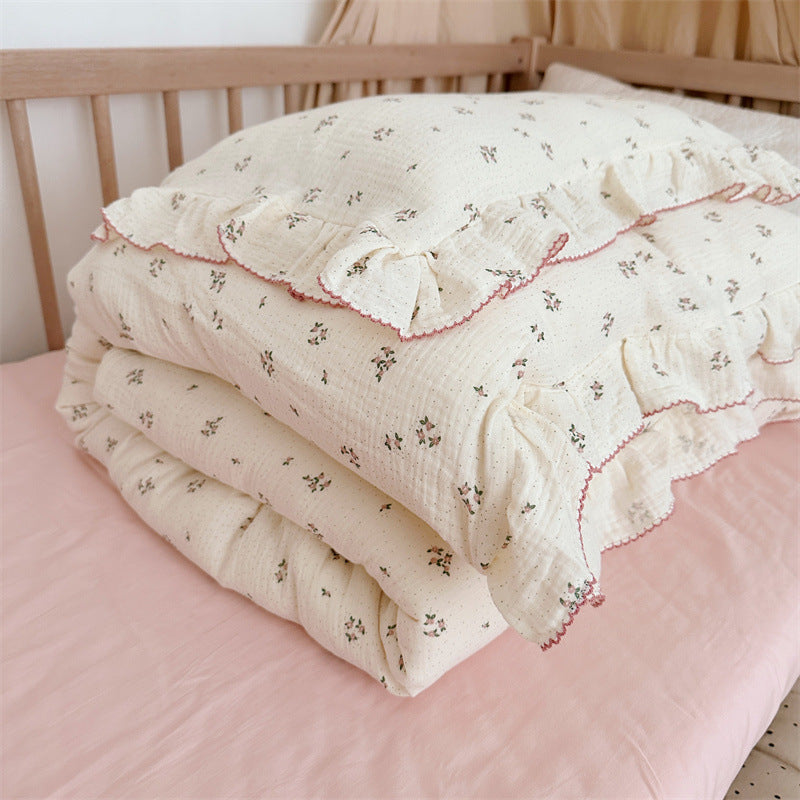 Primrose Floral Ruffle Duvet Cover Set – Cotton Muslin