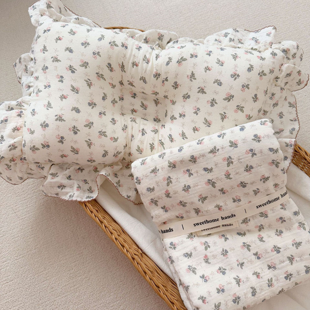 Floral Muslin Baby Blanket – Soft Cotton for Newborns & Kids Bellflower