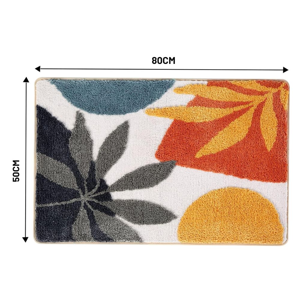 Floral Non-Slip Bathmat Autumn Tropic 20"x31.5"