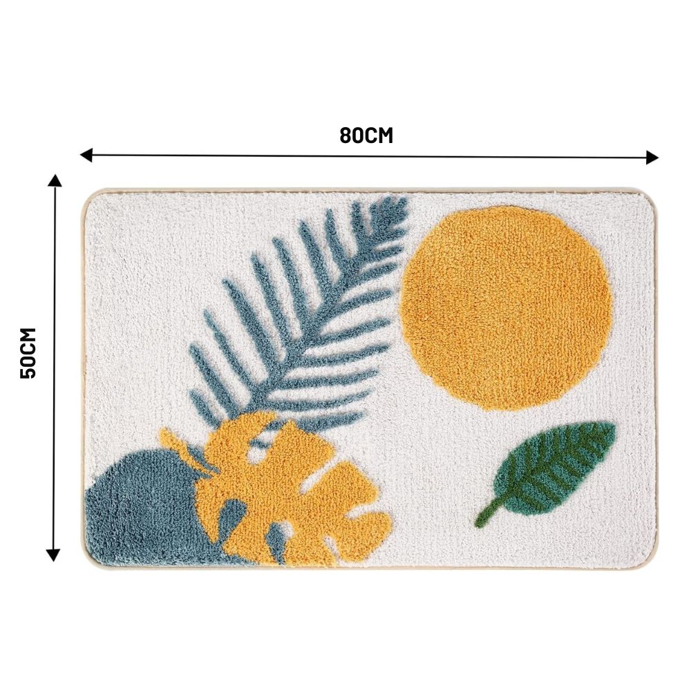 Floral Non-Slip Bathmat Sunbeam Greenery 20"x31.5"