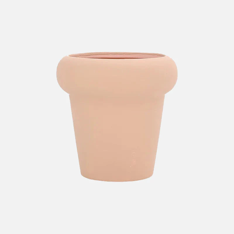 Flower Bud Ceramic Potted Planter Small Pink