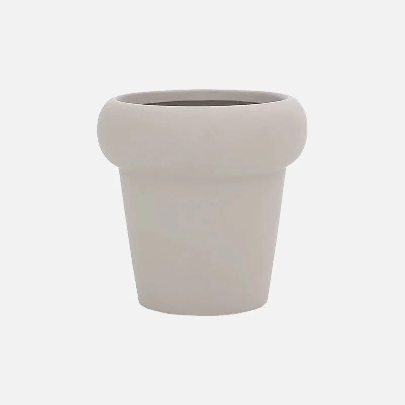 Flower Bud Ceramic Potted Planter Small Grey