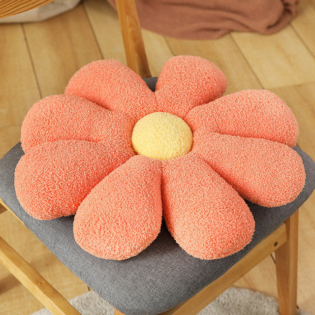 Flower Power Daisy Cushion Pillows Orange