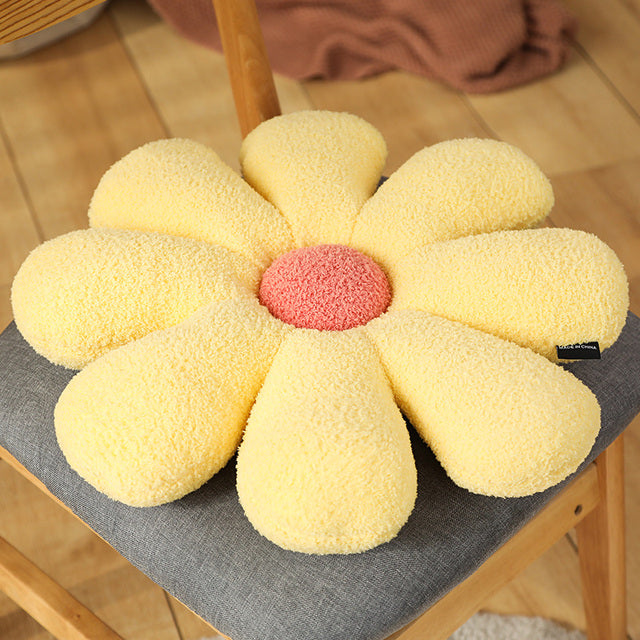 Flower Power Daisy Cushion Pillows Yellow