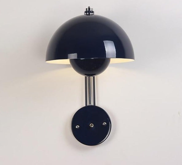 Flowerpot Metal LED Wall Lamp Navy
