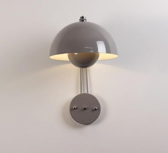 Flowerpot Metal LED Wall Lamp Gray