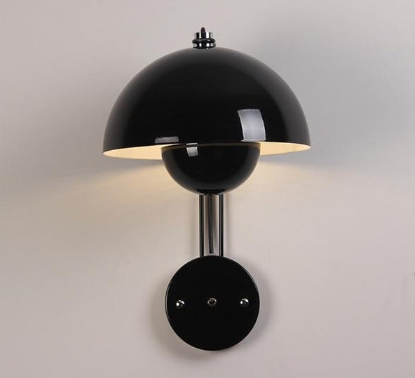 Flowerpot Metal LED Wall Lamp Black