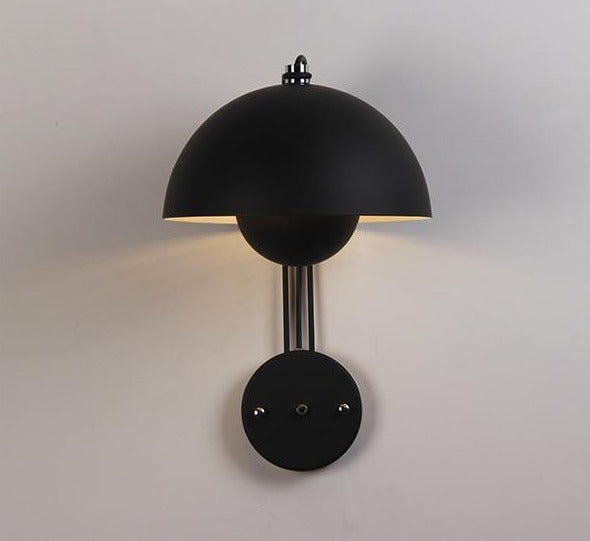 Flowerpot Metal LED Wall Lamp Matte Black